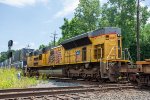 UP 8867 is the mid-train DPU on a westbound intermodal